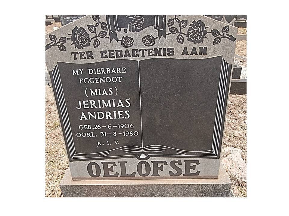 OELOFSE Jerimias Andries 1906-1980
