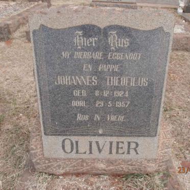 OLIVIER Johannes Theofilus 1924-1957