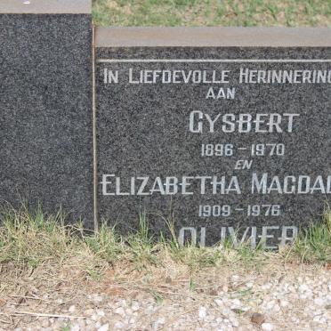 OLIVIER Gysbert 1896-1970 &amp; Elizabeth Magdalena 1909-1976