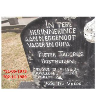 OOSTHUIZEN Pieter Jacobus 1943-1989