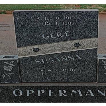 OPPERMAN Gert 1916-1987 &amp; Susanna 1908-