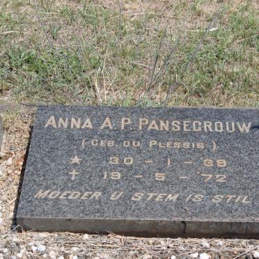 PANSEGROUW Cornelius J. 1938-1972 &amp; Anna A.P. du PLESSIS 1939-1972 :: PANSEGROUW Magda M. 1959-1972