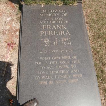 PEREIRA Frank 1957-1994