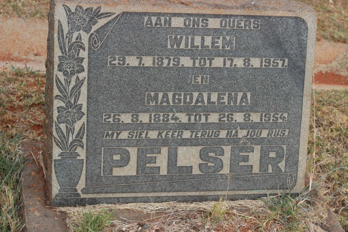 PELSER Willem 1879-1957 &amp; Magdalena 1884-1954