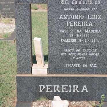 PEREIRA Antonio Luis 1894-1964