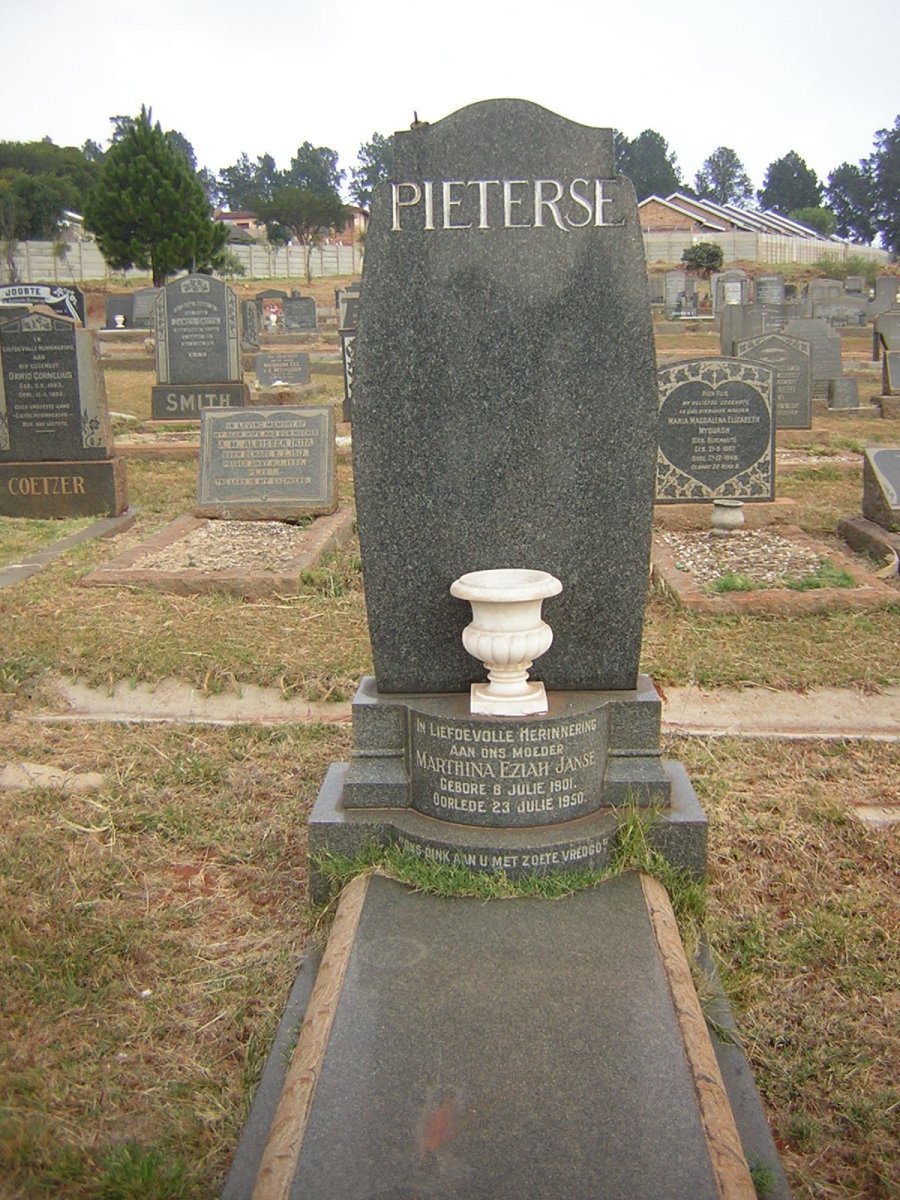 PIETERSE Marthina Eziah Janse 1901-1950