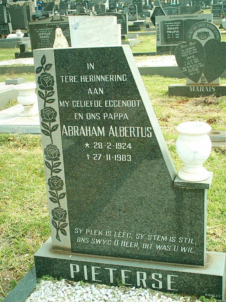 PIETERSE Abraham Albertus 1924-1983