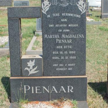 PIENAAR Martha Magdalena nee OTTO 1892-1968