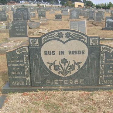 PIETERSE Joseph E. 1886-1955 &amp; Maria C. 1894-1955