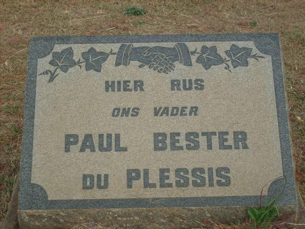 PLESSIS Paul Bester, du