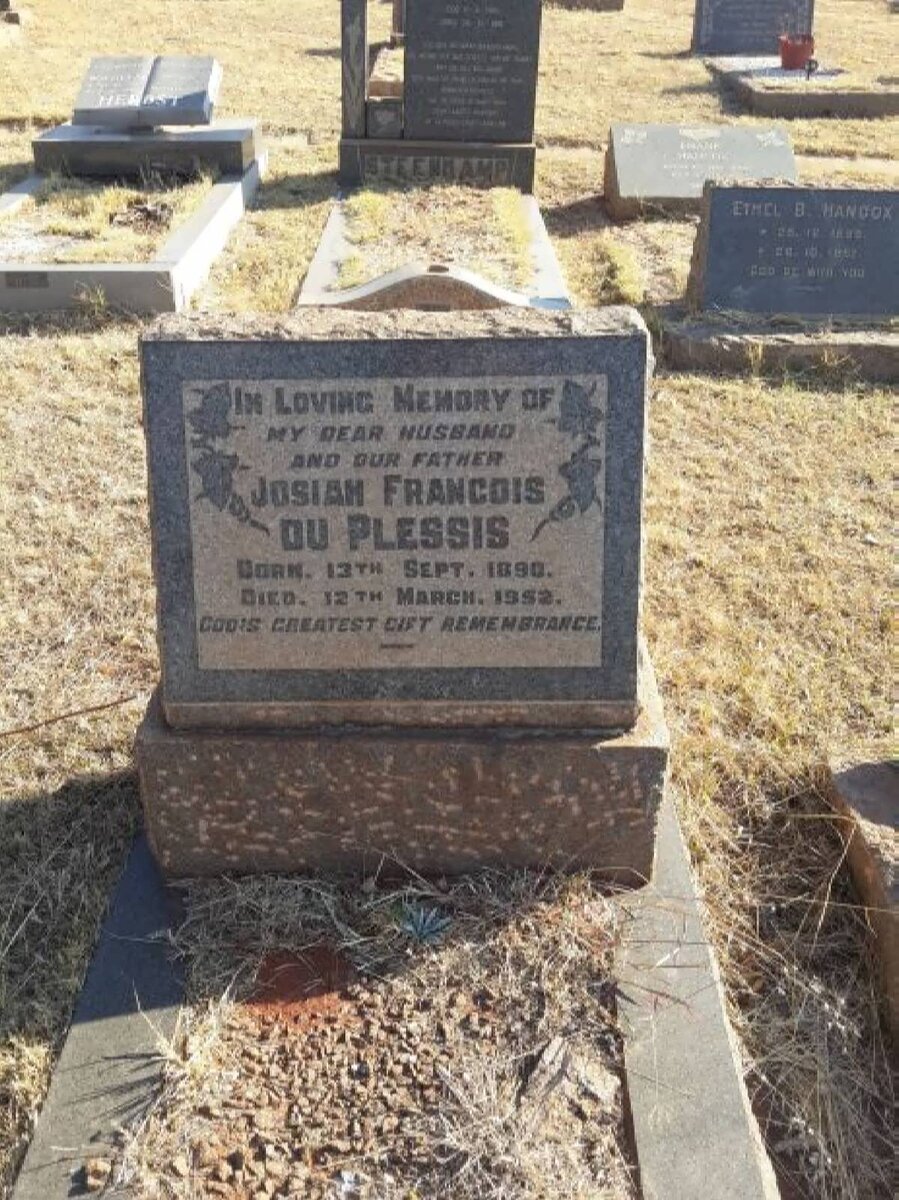 PLESSIS Josiah Francois, du 1890-1952 &amp; Violet WYMAN 1900-1984