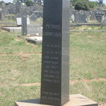 PLESSIS Petrus Cornelius, du 1910-1973