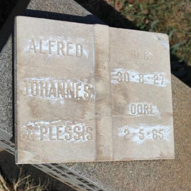 PLESSIS Alfred Johannes, du 1927-1965