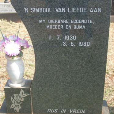 PRINSLOO Connie 1930-1980