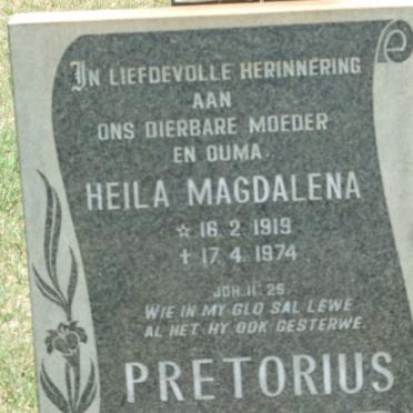 PRETORIUS Heila Magdalena 1919-1974
