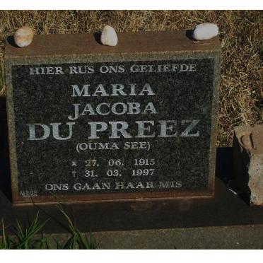 PREEZ Maria Jacoba, du 1915-1997