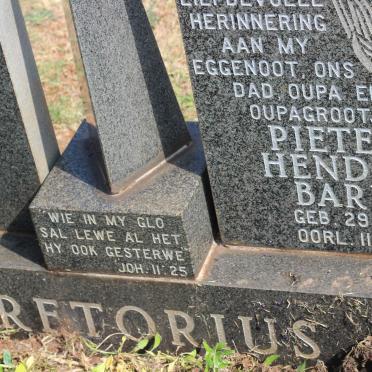 PRETORIUS Pieter Hendrik Barend 1907-1990 &amp; Helena Hendrika SWANEPOEL 1912-2004