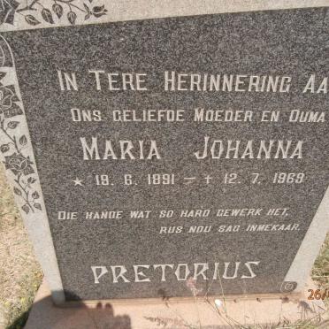 PRETORIUS Maria Johanna 1891-1969