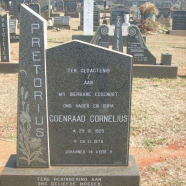 PRETORIUS Coenraad Cornelius 1925-1979 &amp; Martha Magdalena Elizabeth 1925-2004