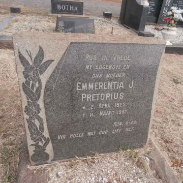 PRETORIUS Emmerentia J. 1923-1957