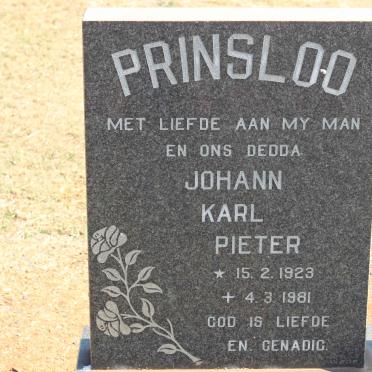 PRINSLOO Johann Karl Pieter 1923-1981
