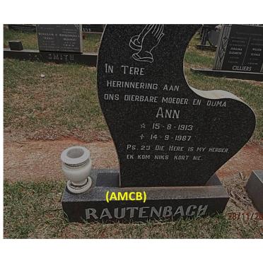 RAUTENBACH Ann 1913-1987