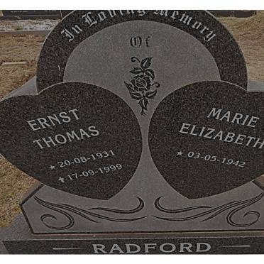 RADFORD Ernst Thomas 1931-1999 &amp; Marie Elizabeth 1942-