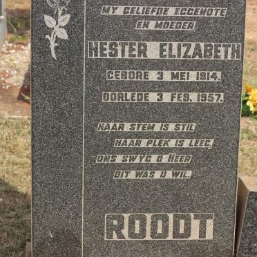 ROODT Hester Elizabeth 1914-1957
