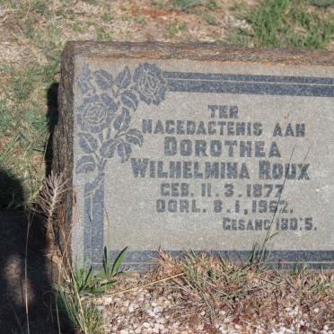 ROUX Dorothea Wilhelmina 1877-1962