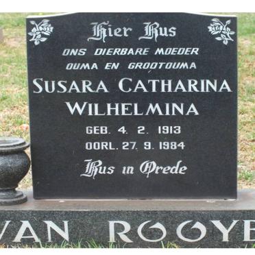 ROOYEN Susara Catharina Wilhelmina, van 1913-1984