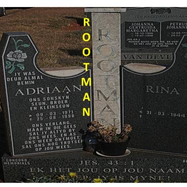 ROOTMAN Rina 1944- :: ROOTMAN Adriaan 1971-1998