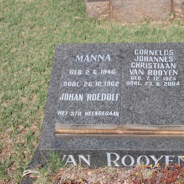 ROOYEN Cornelus Johannes Christiaan, van 1925-2004 :: VAN ROOYEN Johan Roedolf 1946-1962