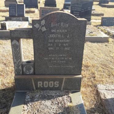 ROOS Judith L.J. nee WOLMARANS 1875-1952