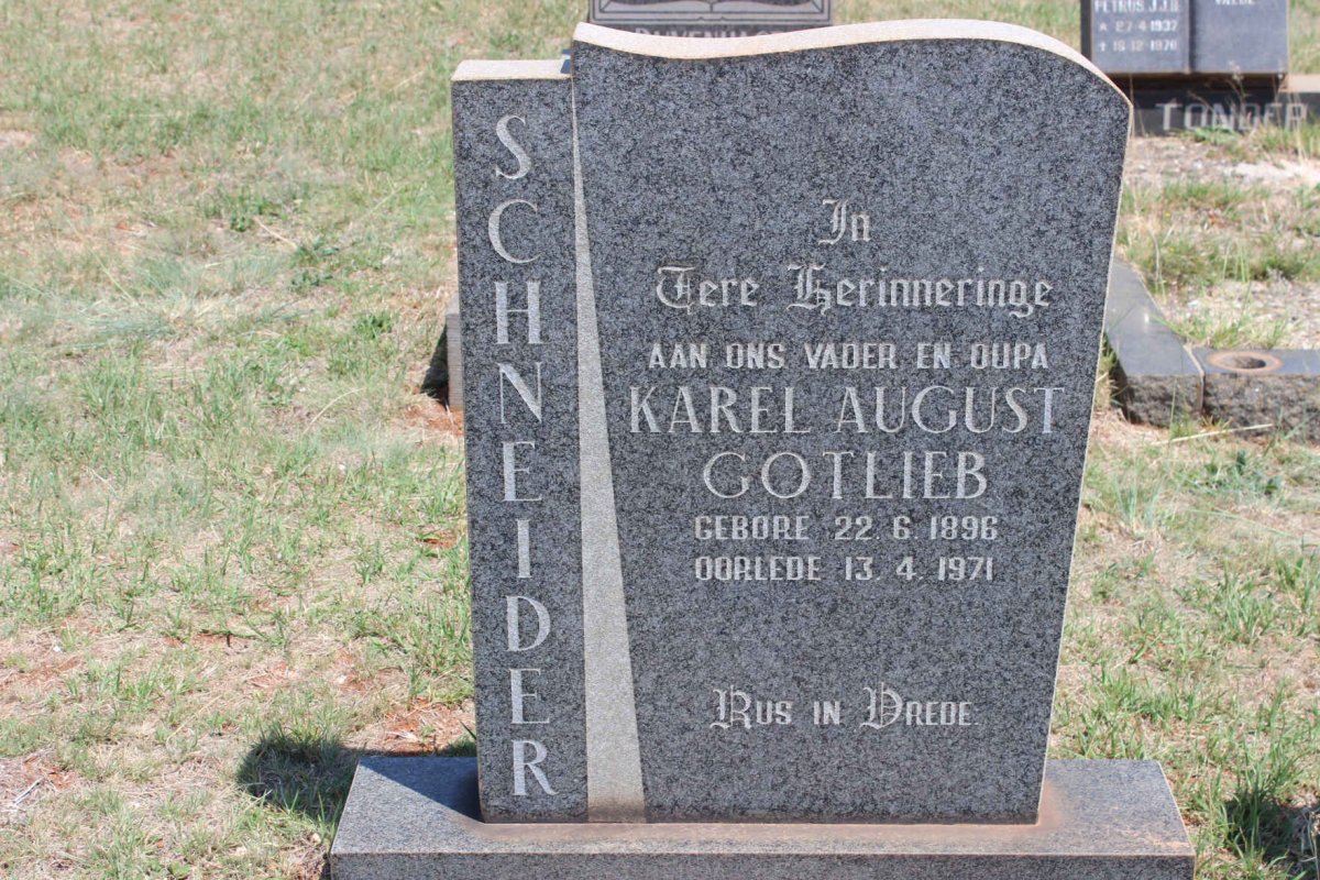 SCHNEIDER Karel August Gotlieb 1896-1971