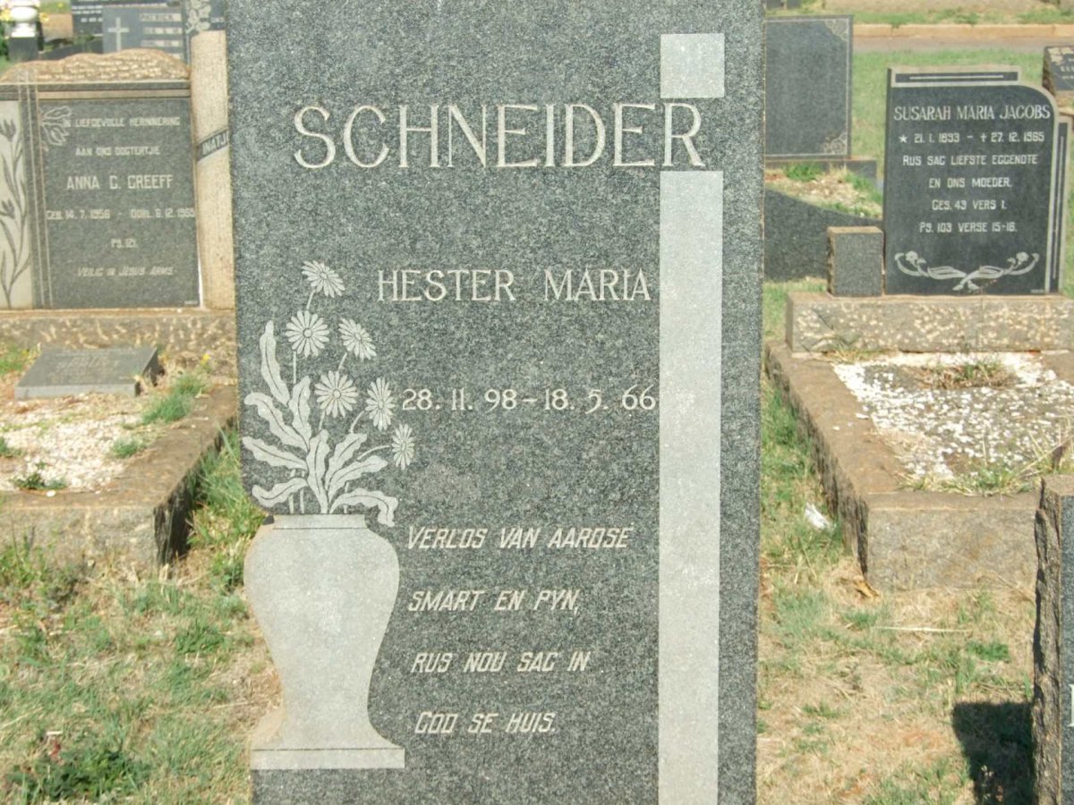 SCHNEIDER Hester Maria 1898-1966