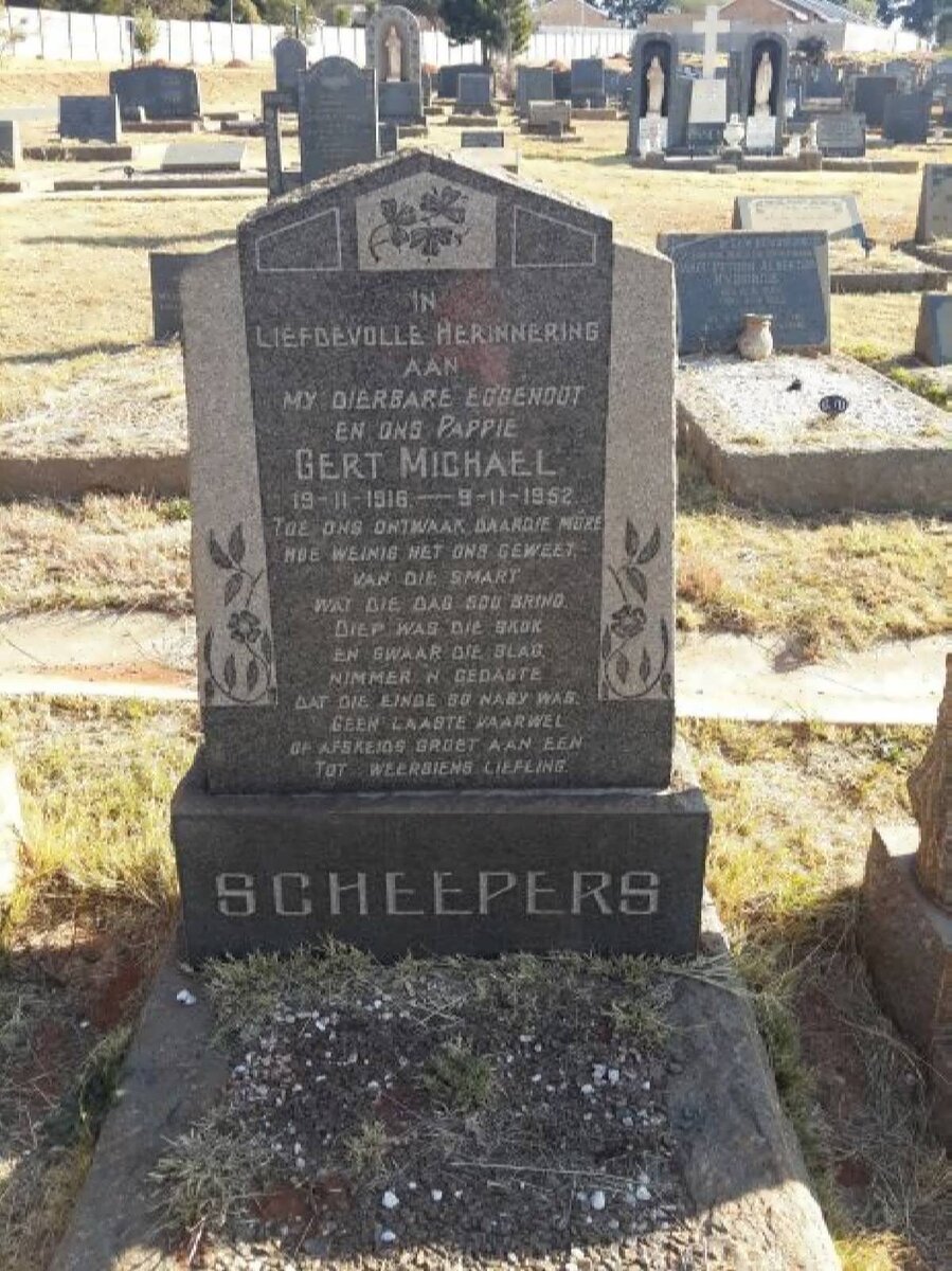 SCHEEPERS Gert Michael 1916-1952
