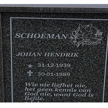 SCHOEMAN Johan Hendrik 1939-1989