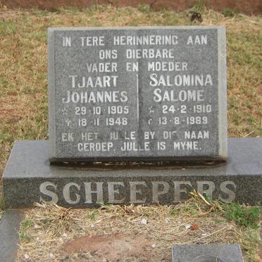SCHEEPERS Tjaart Johannes 1905-1948 &amp; Salomina Salome 1910-1989