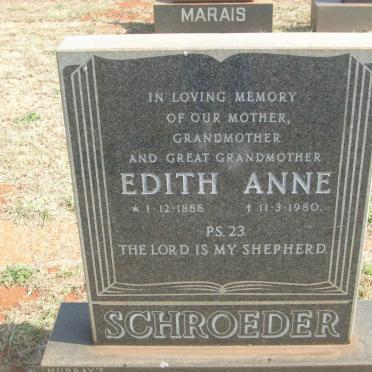 SCHROEDER Edith Anne 1888-1980