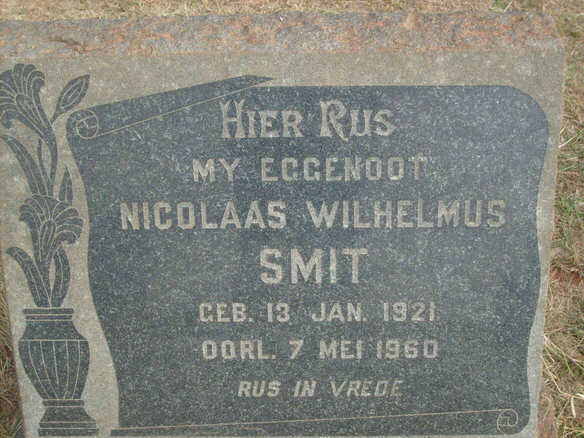 SMIT Nicolaas Wilhelmus 1921-1960