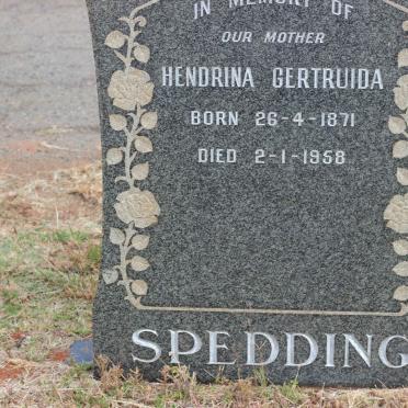 SPEDDING Hendrina Gertruida 1871-1958