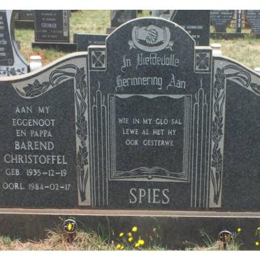 SPIES Barend Christoffel 1935-1984