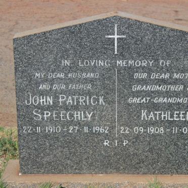 SPEECHLY John Patrick 1910-1962 &amp; Kathleen 1908-1989