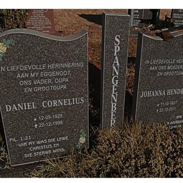 SPANGENBERG Daniel Cornelius 1929-1998 &amp; Johanna Hendriena 1927-2011