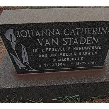 STADEN Johanna Catherina, van 1904-1984
