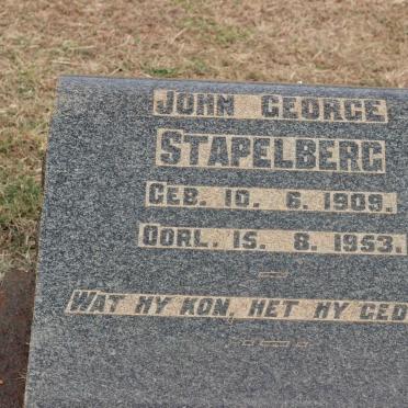 STAPELBERG John George 1909-1953