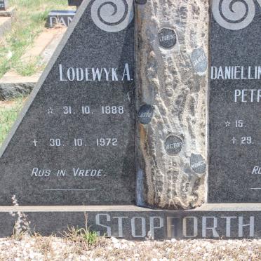 STOPFORTH Lodewyk A. 1888-1972 &amp; Daniellina Petronella 1896-1985