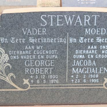 STEWART George Robert 1900-1976 &amp; Jacoba Magdalena 1908-1995