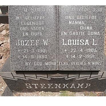 STEENKAMP Jozef W. 1901-1980 &amp; Louisa L. 1905-1991