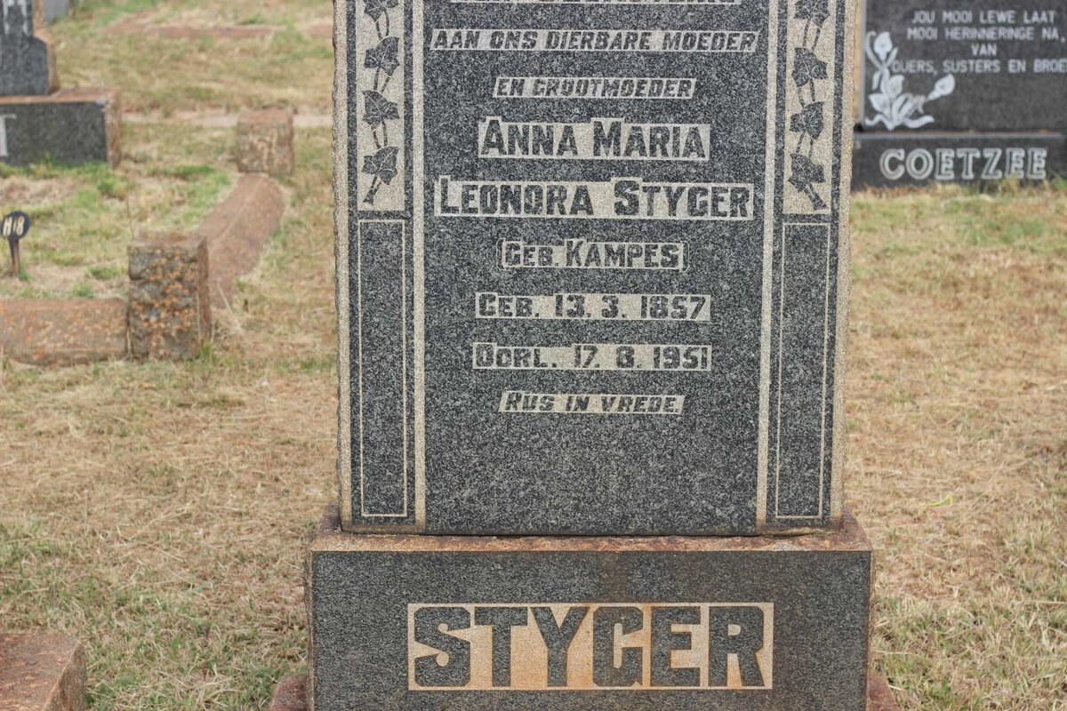 STYGER Anna Maria Leonora nee KAMPES 1857-1951